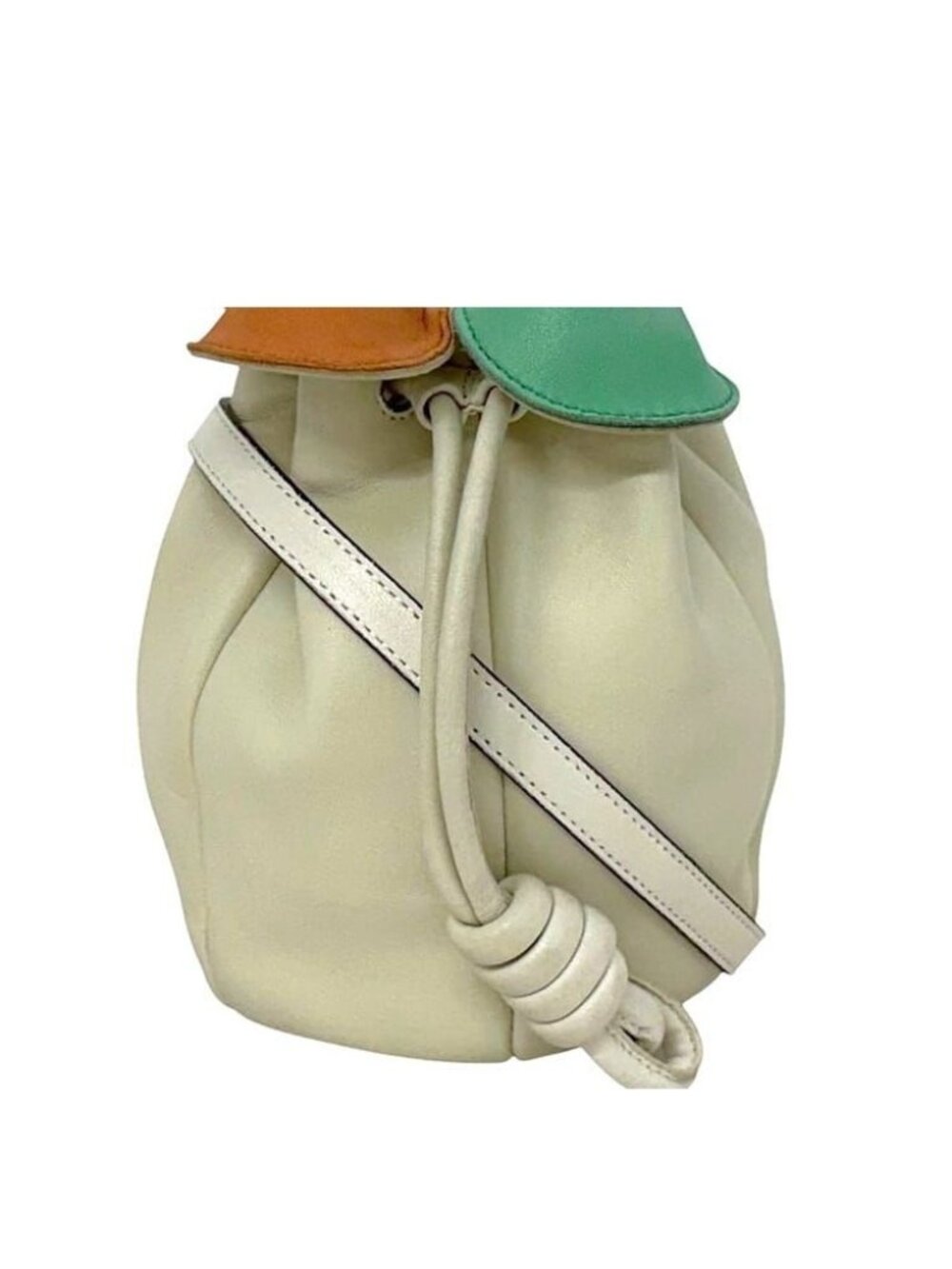 Loewe Mini Shoulder Bag Pochette Flower Flamenco Leather Ivory Multicolor
